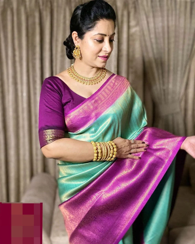 Rexona green Kanchipuram silk saree at kanjivaramsilks.com | Wedding saree  blouse designs, Silk saree blouse designs patterns, New saree designs